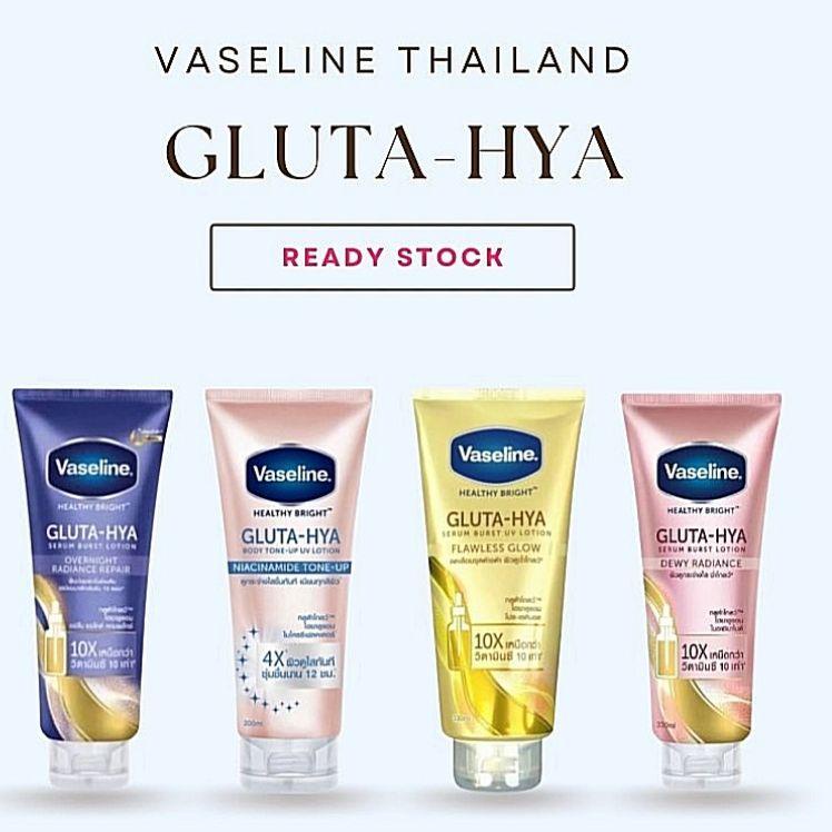 VASELINE GLUTA HYA BURST LOTION SERUM THAILAND original body 330ml 70ml Sachet OVERNIGHT RADIANCE RE