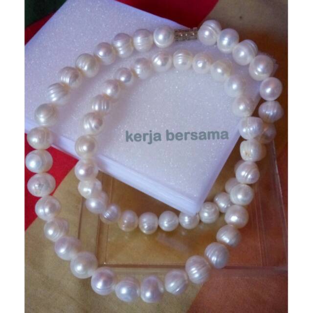Kalung mutiara asli air tawar 10mm