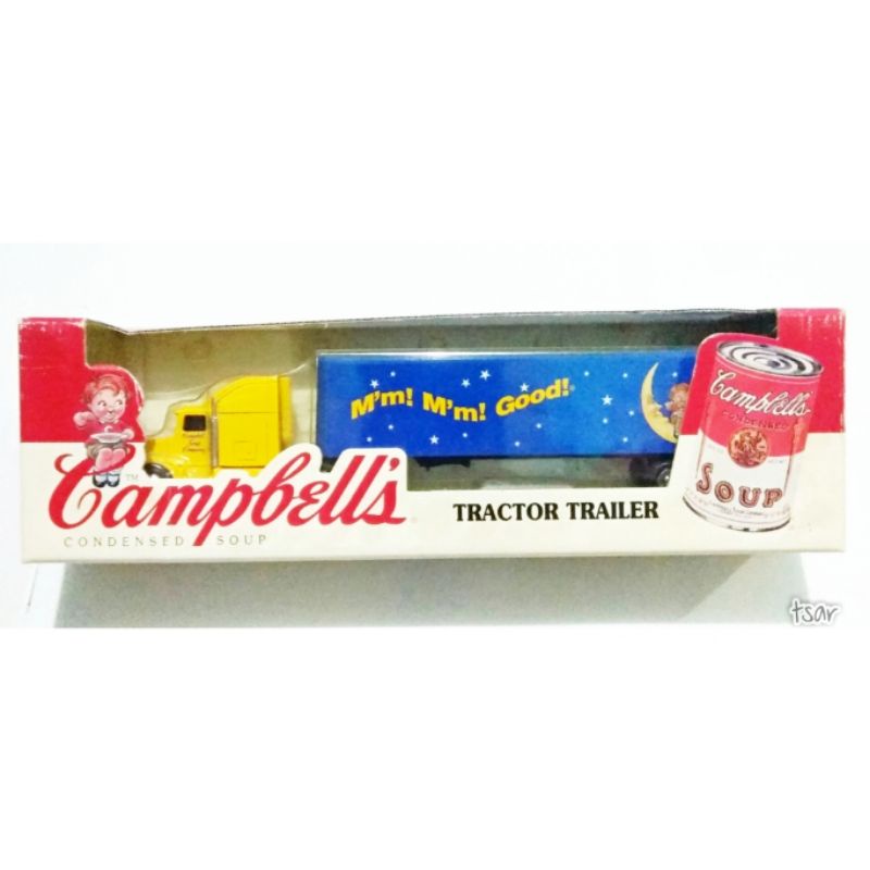 CAMPBELL'S Soup Truck Trailer Container Transporter ERTL card