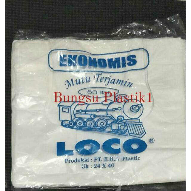 Kantong Plastik/Kresek Loco Putih Ekonomis 24