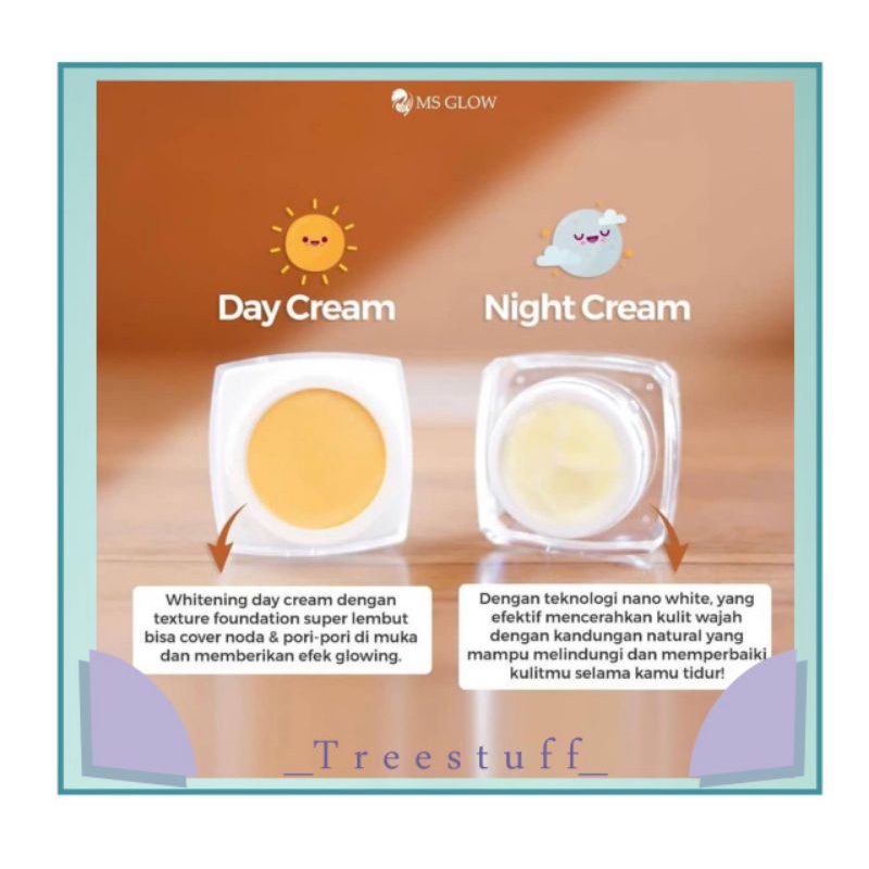 [ TREESTUFF ] NIGHT CREAM WHITENING MS GLOW - CREAM ACNE - CREAM ULTIMATE - CREAM LUMINIOUS - DAY CR