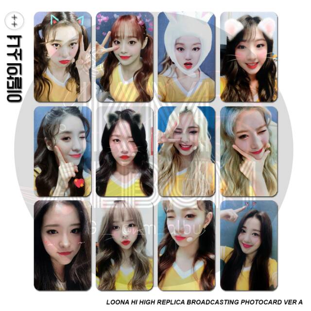 LOONA HI HIGH ALBUM REPLICA BROADCASTING PHOTOCARD VER A