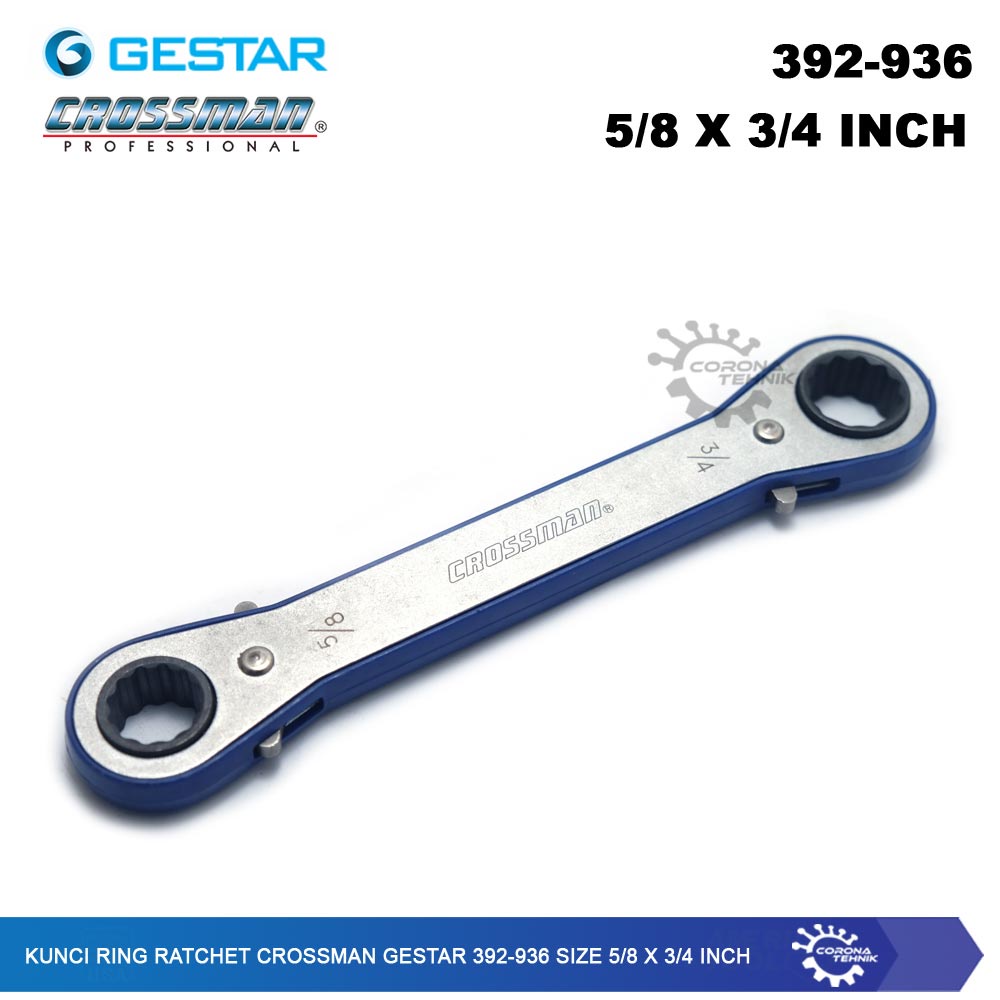 Crossman Gestar  - Kunci Ring Ratchetan - 392-936 Size 5/8 X 3/4 Inch