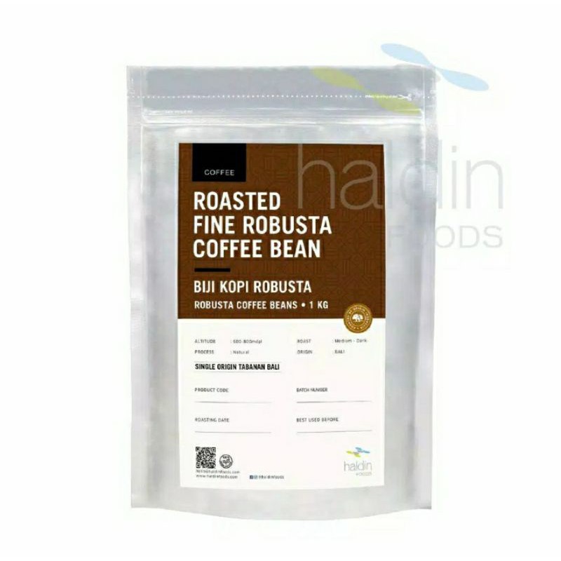 

ROASTED FINE ROBUSTA COFFEE BEAN (BIJI KOPI ROBUSTA) 1 kg by haldinfoods