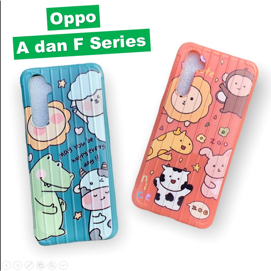 Case Motif Koper Oppo A37 A3s A5s A12 A7 A71 A83 A1k A5 A9 A31 2020 F1s F5 F11 Casing Hp Zoo CSTM