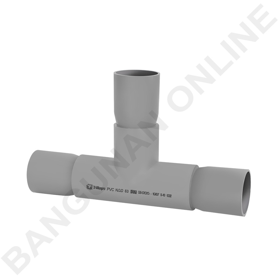 TEE SNI SC PVC 2" inch 63 mm SC mof Fitting Pipa PVC SNI Trilliunpro