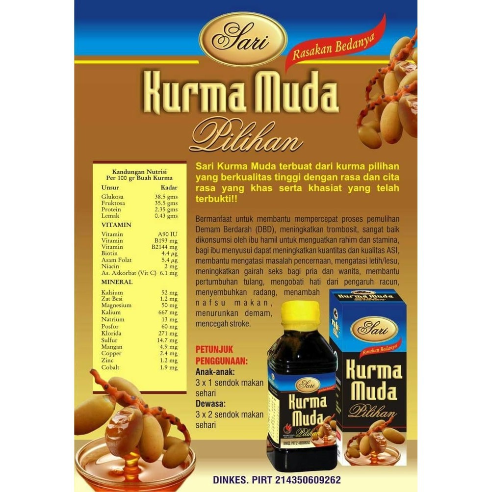 Sari Kurma Muda Herbal Trombosit Nutrisi Ibu Hamil Lengkap Addawa Sejati Indonesia