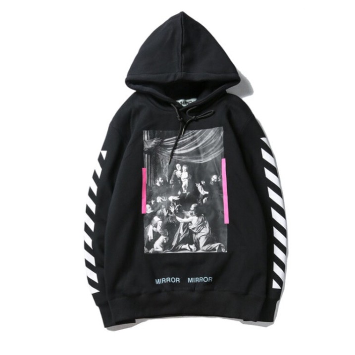 off white hoodie mirror mirror black