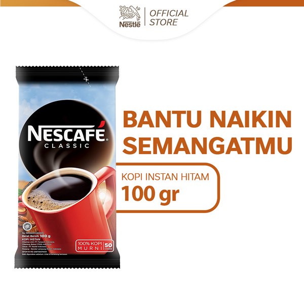 

(BISA COD) NESCAFE CLASSIC Kopi Instan Kopi Hitam Sachet Bag 100g