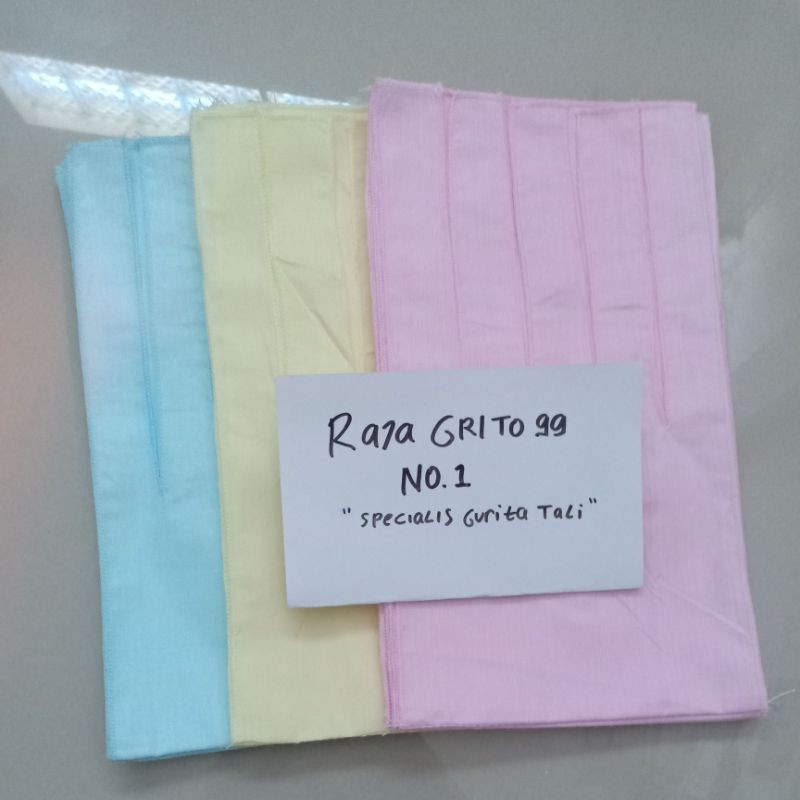 Gurita bayi Premium warna polos Tebal isi 1 Lusin / grito ikat bayi / grita tali bayi warna bahan tebal - Grosir 12 pcs