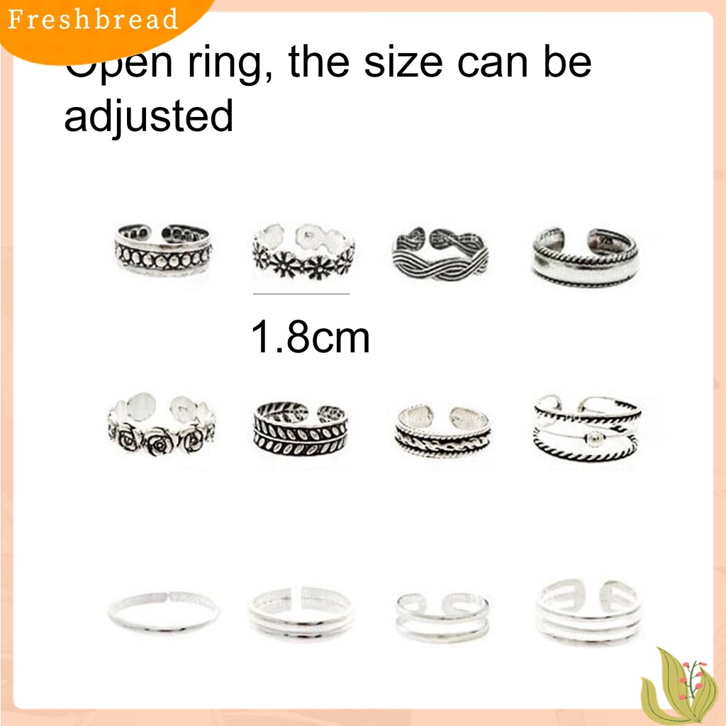 Terlaris 12 Pcs/Pack Toe Rings Open Design Adjustable Unisex Joint Ring Fashionable Accessory for Party