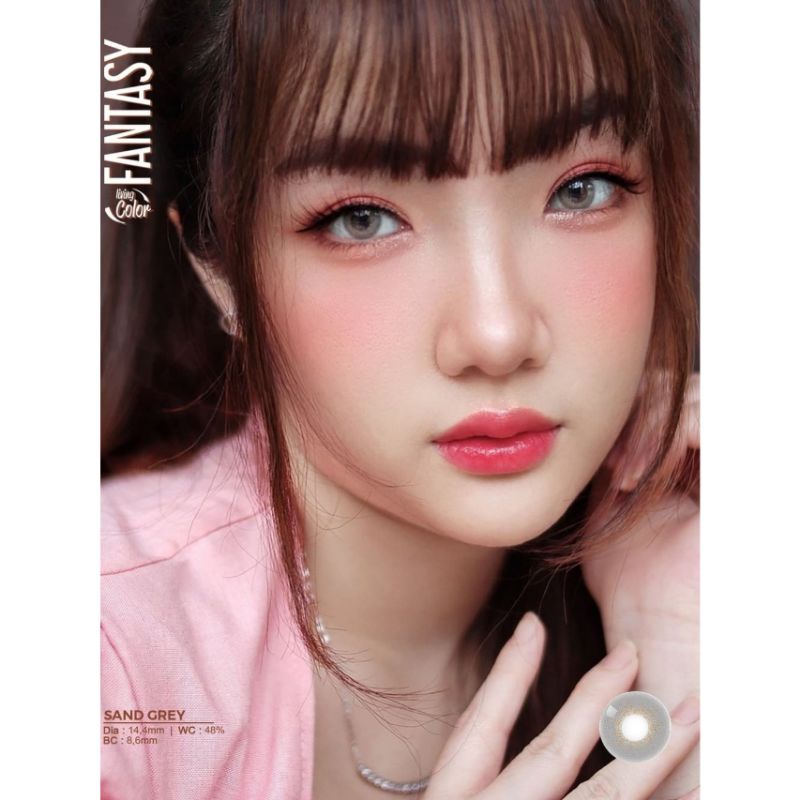 Softlens LIVING COLOR FANTASY 14.4 MM SAND GREY MINUS -0.50 S.D -6.00 by IRISLAB