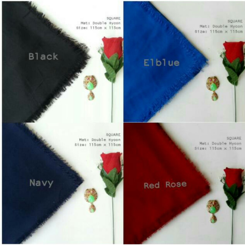 SEGIEMPAT HIJAB I Bahan Double Hycon