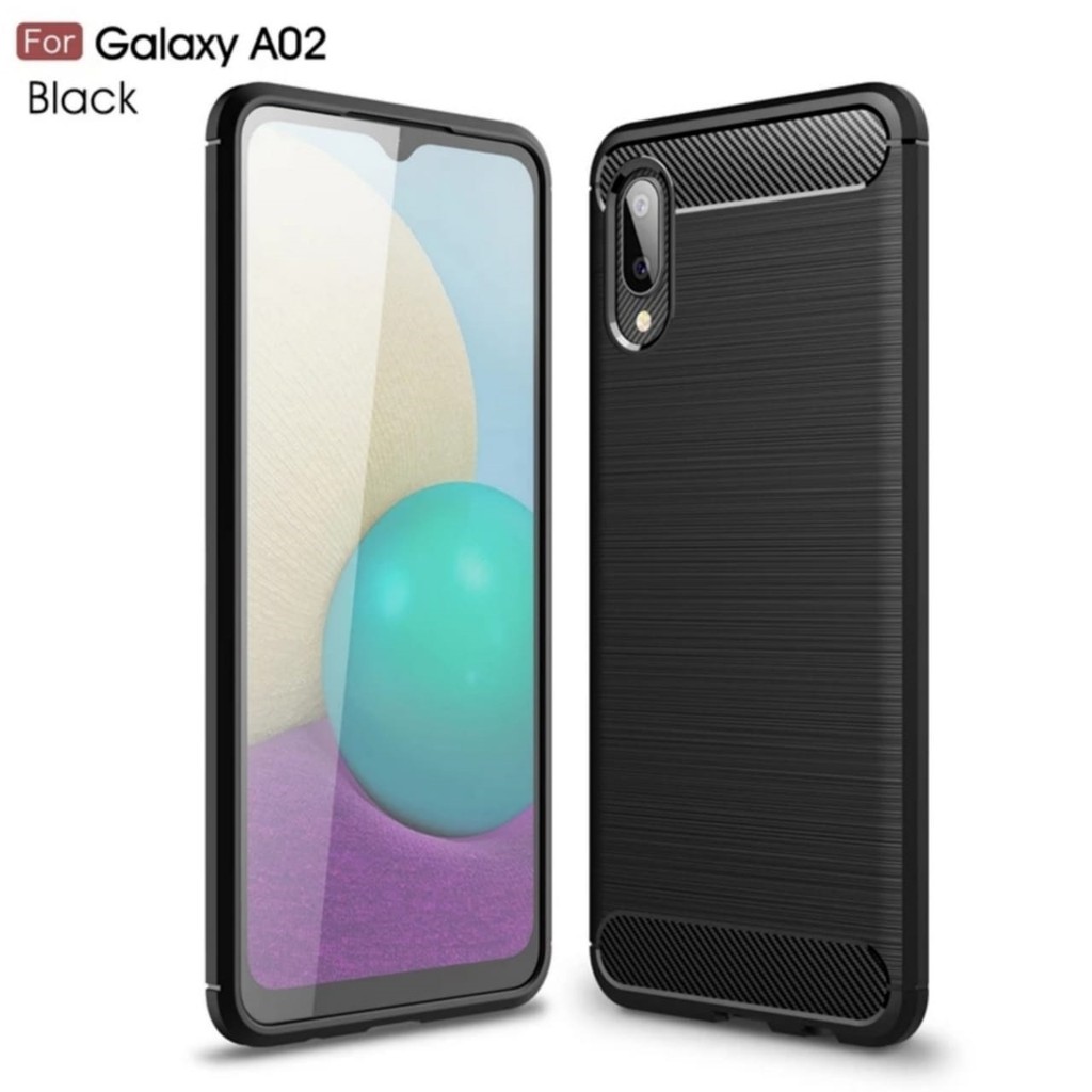 Case Samsung  Galaxy A02 / M02 Ipaky Carbon SoftCase Casing New 2021 (6.5 Inch)