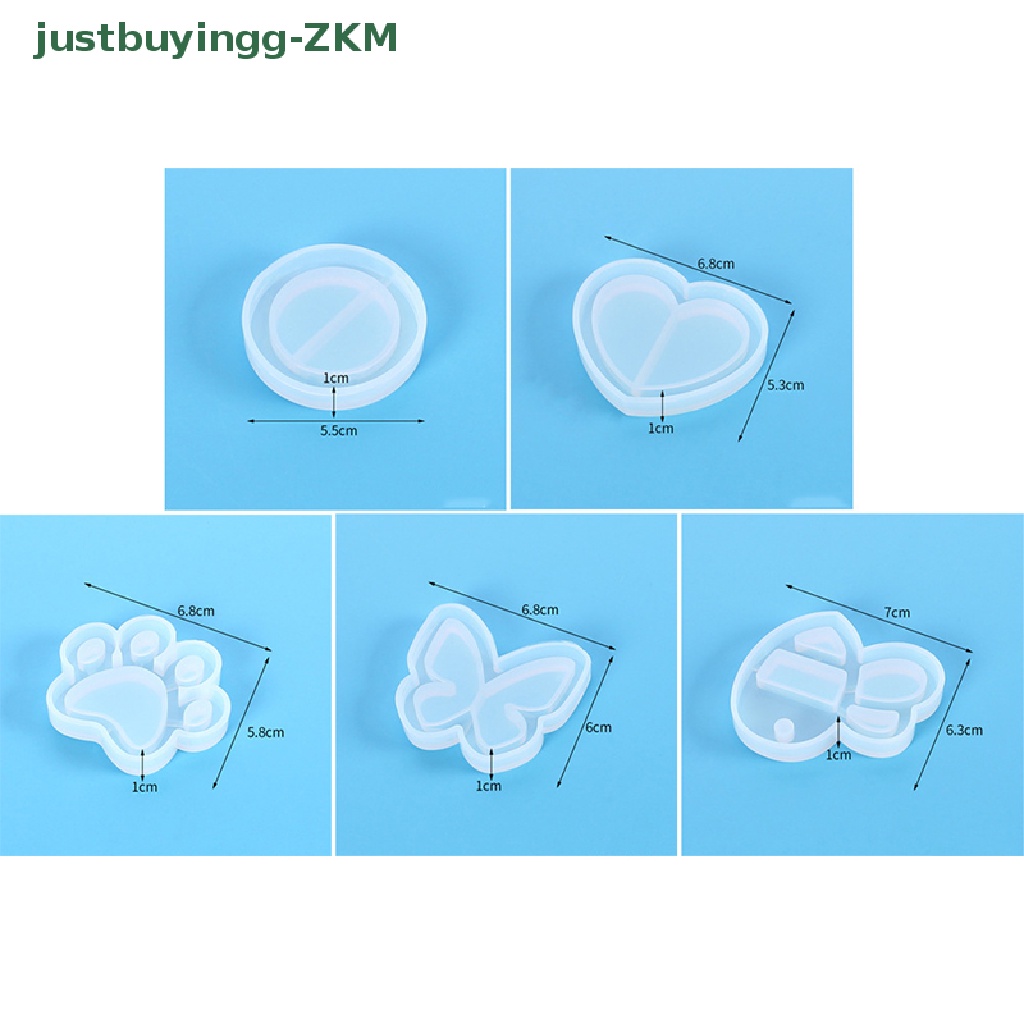 Cetakan Liontin Kalung Resin 5 Gaya Bahan Silikon Untuk Membuat Perhiasan