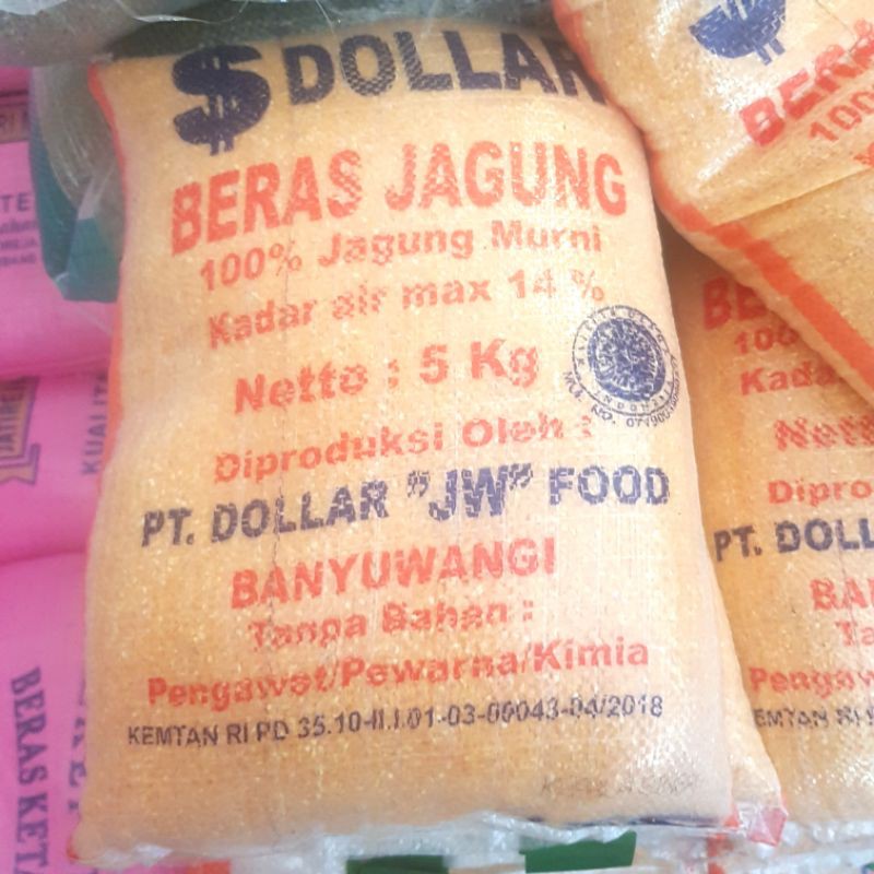 

beras jagung dollar 5kg 5000gram