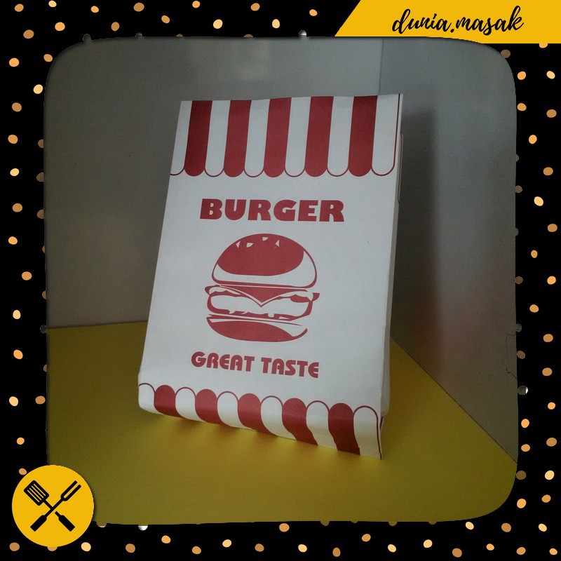 

Kantong Burger - Kantong Burger Kecil - 100 Pcs - Kantong Burger Kecil Unik Murah Berkualitas