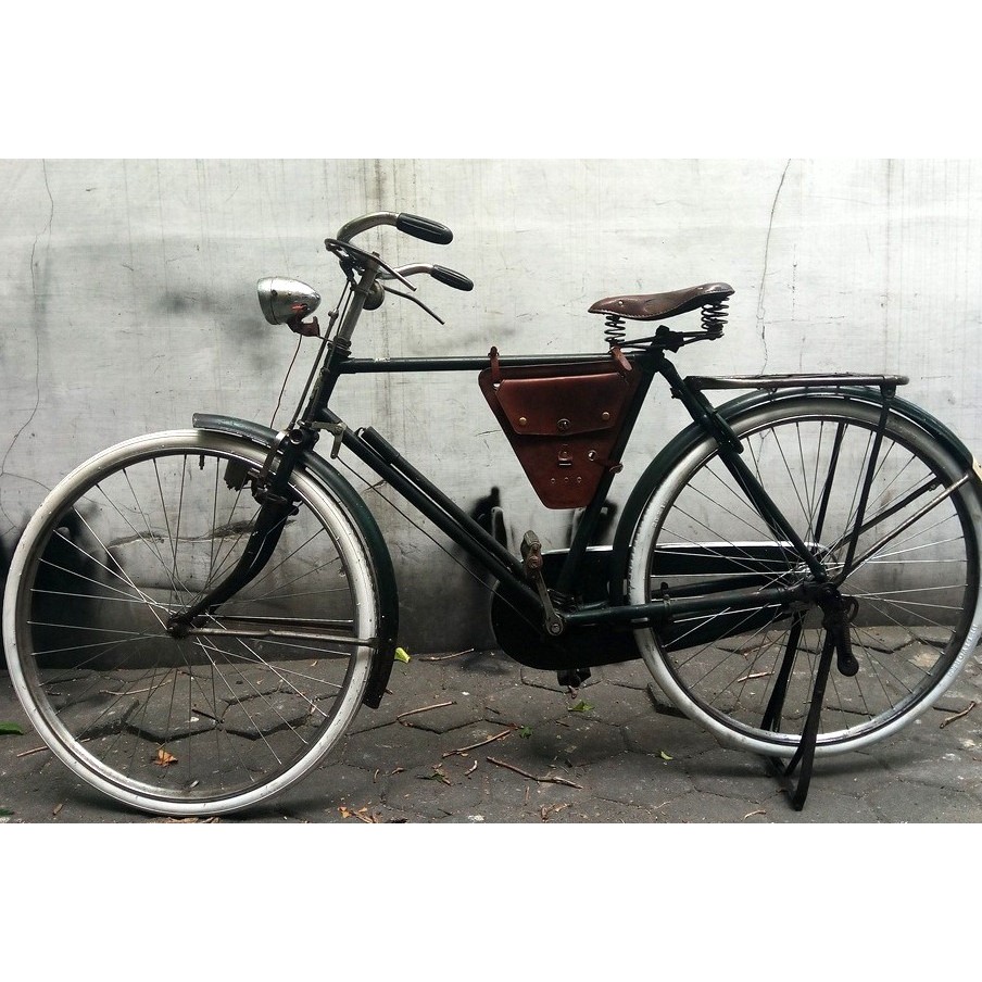 TAS ONTHEL - TAS SEGITIGA ONTHEL - TAS TENGAH SEPEDA ONTHEL KULIT ASLI - AKSESORIS ONTHEL