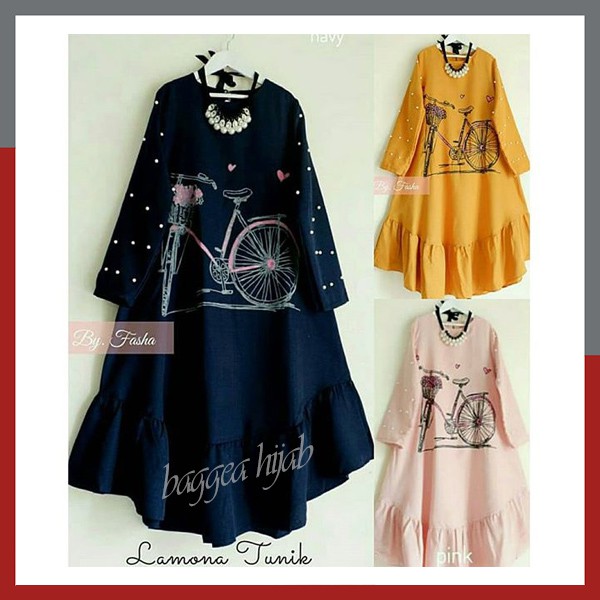 Dress Wanita Muslim Long Dress Dress Muslim Baju Muslim Wanita Baju Kekinian Kode LT00665