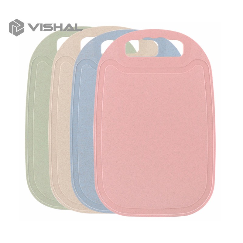 VISHAL Talenan Bahan Jerami Gandum Cutting Board/ Alat Dapur Talenan Jerami Gandum Pengiriman Acak