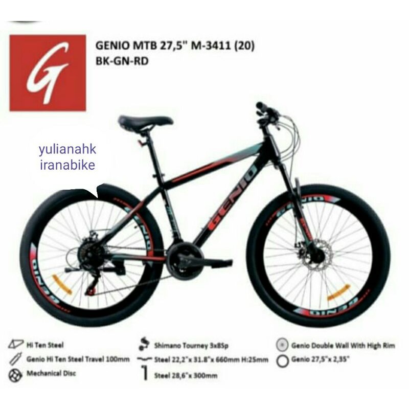 sepeda gunung Genio m3411 27,5"(20)