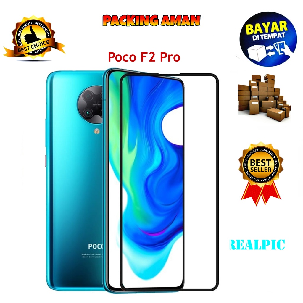 Tempered Glass Xiaomi Poco F2 Pro Full Cover / Full Screen Protector Anti Gores