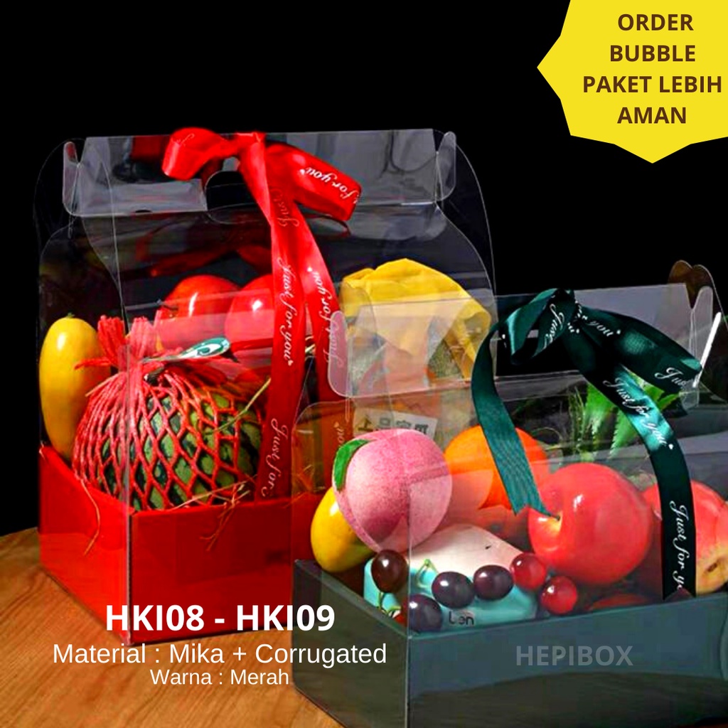 

Box Mika Besar untuk Buah Hantaran Hampers Gift Box Mika Gable Box Hampers Christmas | HKI08 - HKI09
