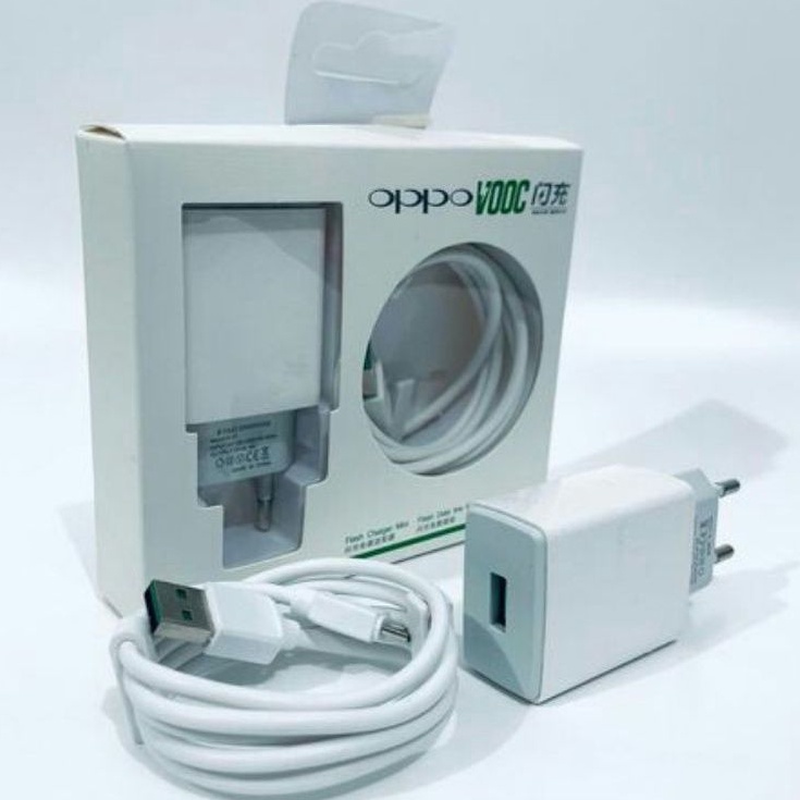 Charger ORI OPPO VOOC F11 F9 F7 F5 F3 F1 Plus Pro Find 7 R7 Plus (4A) USB + Kabel Data Micro Fast Ch