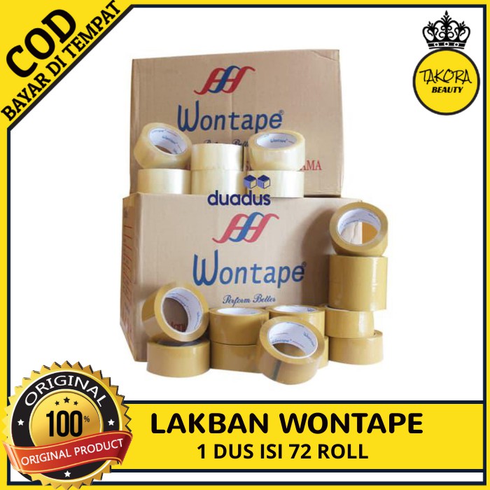 

[GO SEND] LAKBAN WONTAPE BENING / COKLAT 2" 100 Yard - 1 Dus Isi 72 Roll DD 79