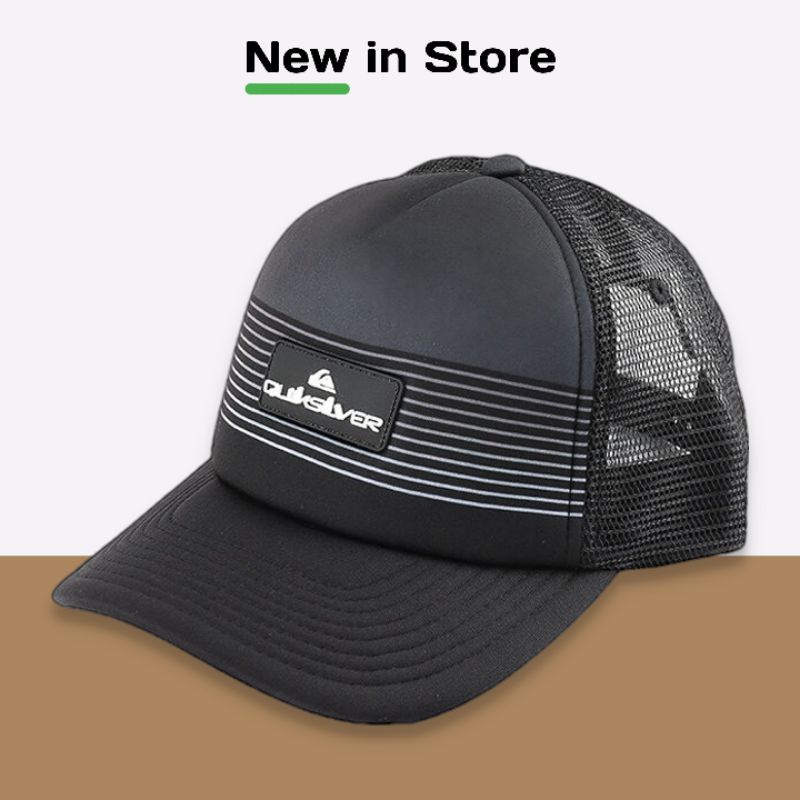 QUIKSILVER FOAM GRILLSON CAP ORIGINAL 100% TOPI PRIA JARING TRUCKER ORI BLACK