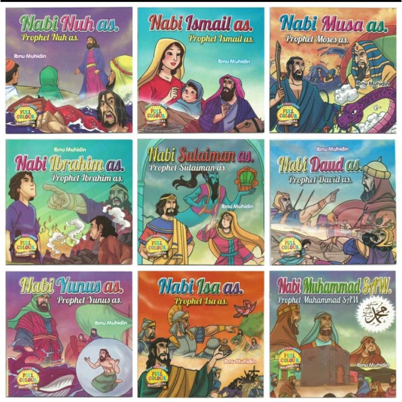 

Paket 10 Pcs Buku Cerita Islami Kisah Nabi-Nabi Full Colour Bilingual