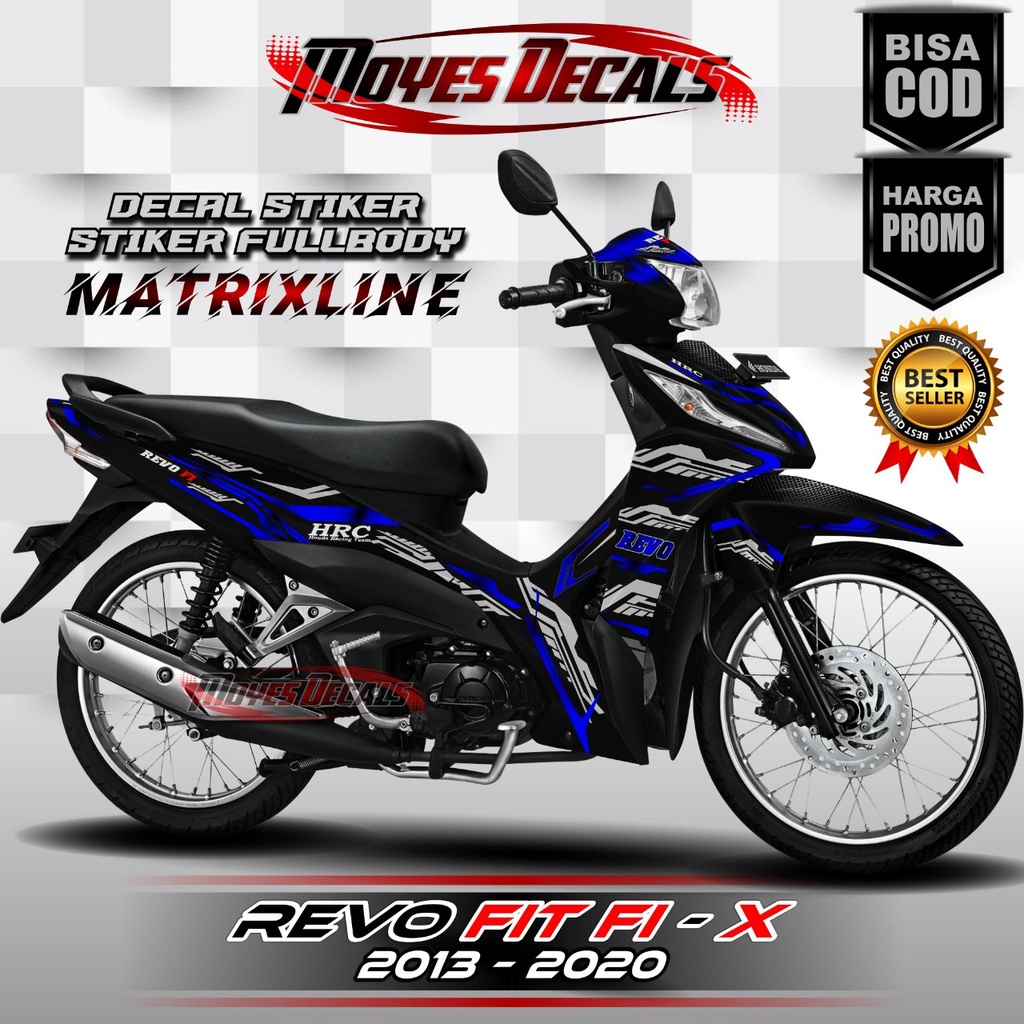 stiker motor revo x decal stiker motor revo x / fit fi decal revo fit fi full body decal motor honda