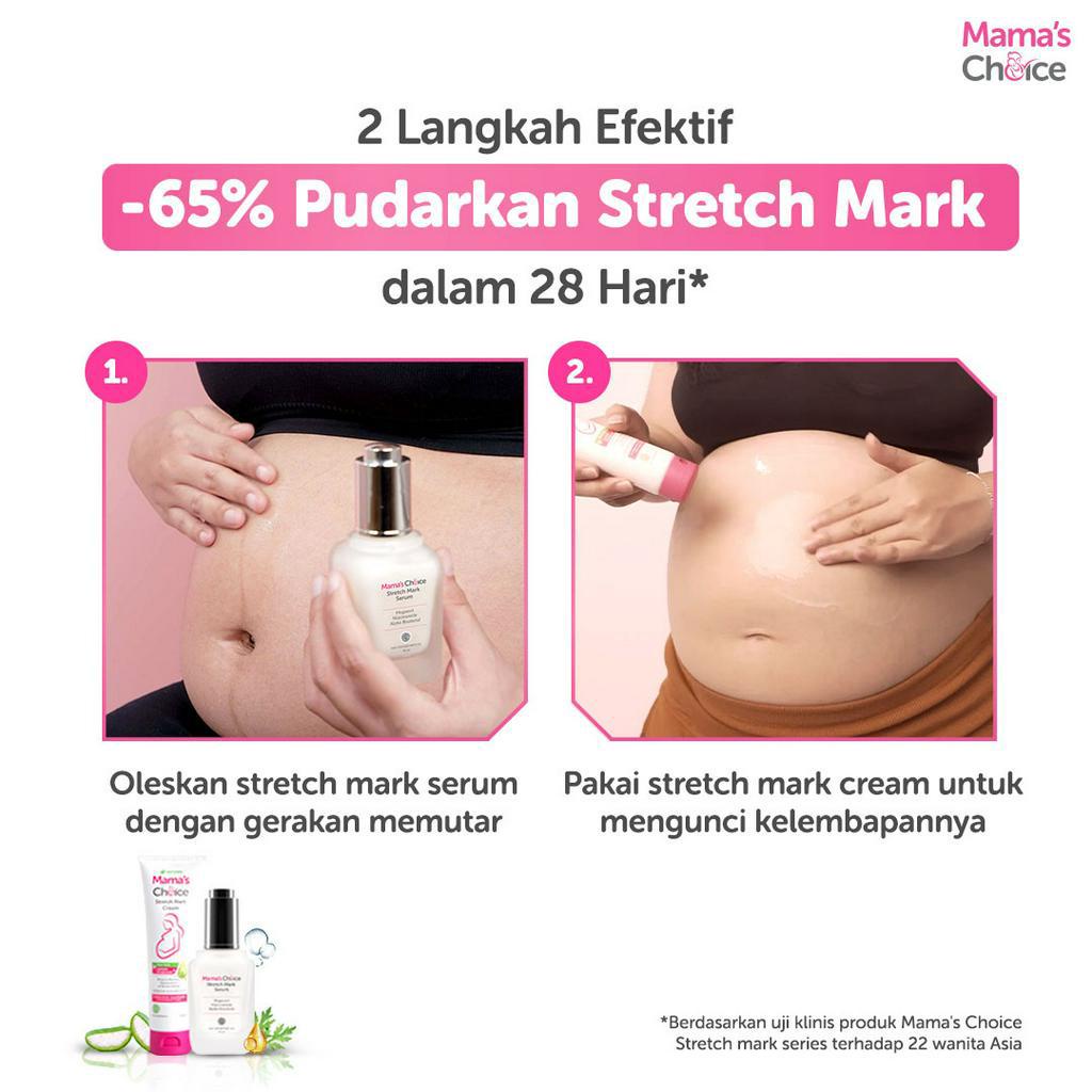 Mama's Choice Stretch Mark Cream (Krim Penghilang Strechmark Aman untuk Ibu Hamil dan Menyusui) Image 6