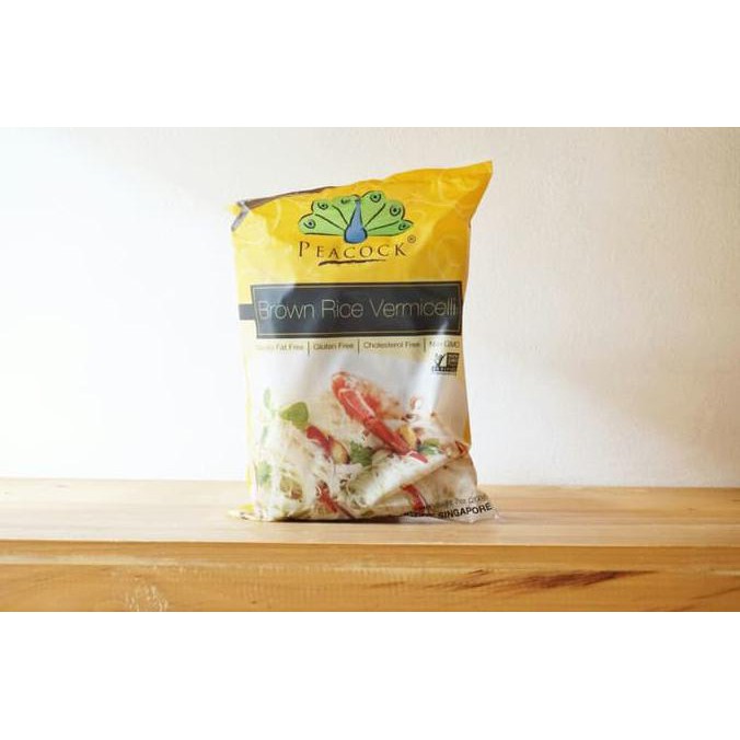 

Terlaris# Peacock Brown Rice Vermicelli 200G (Gluten Free) (Fat Free)