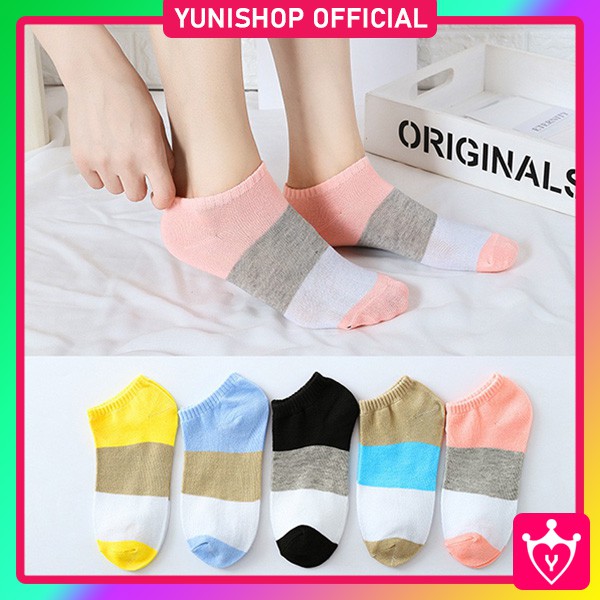 Kaos Kaki Ankle Motif 3 Warna Korea Import Ankle Cute Semata Kaki Import / TV-40