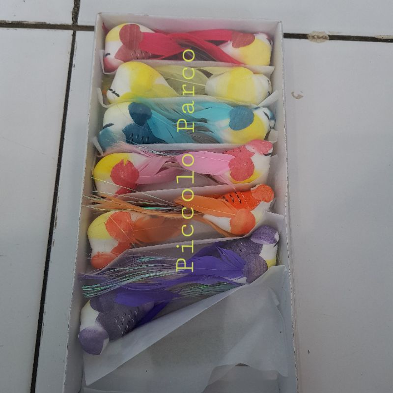 Hiasan Burung Imitasi Pajangan Burung Gereja/Sparrow Palsu Dengan Klip