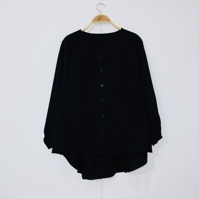 Atasan Wanita Vella Blouse Rayon Crincle Jumbo Basic Oversize Shirt