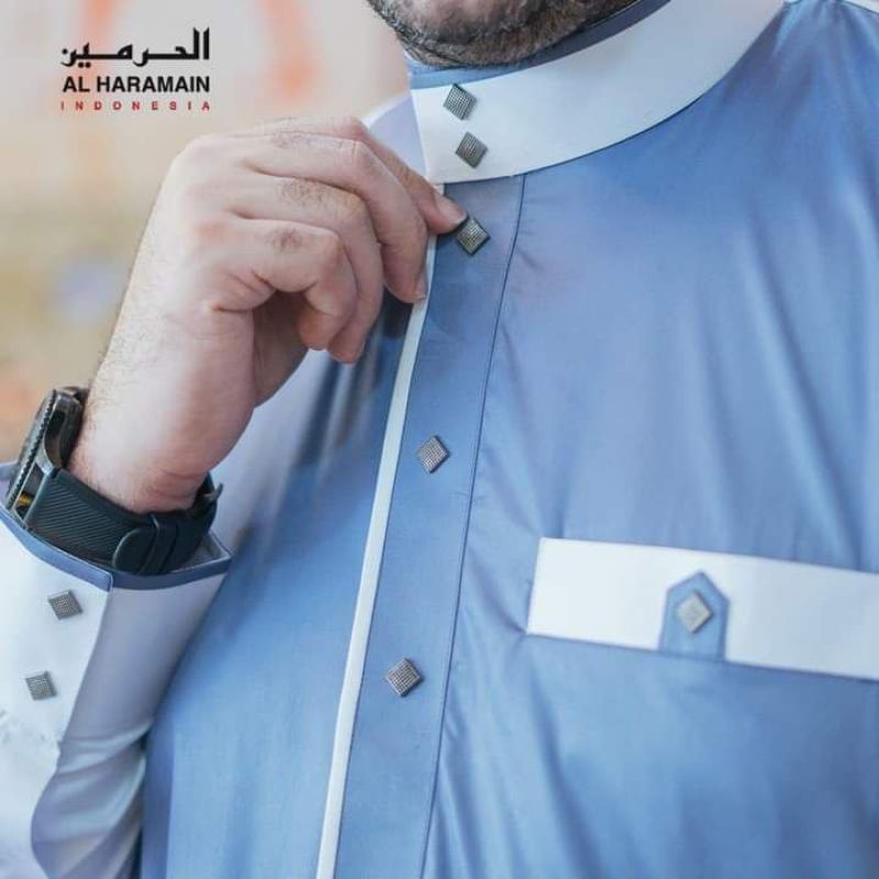 Jubah/Gamis Al Haramain Kombinasi Warna Lengan Manset
