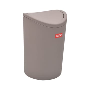 ACE Tatay SWING BATH BIN6 Ltr Tempat Sampah Plastik Tutup Ayun - Taupe