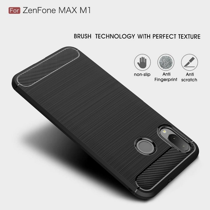 Silicon Case ASUS ZENFONE MAX PRO M1 Softcase iPAKY Carbon Casing Cover