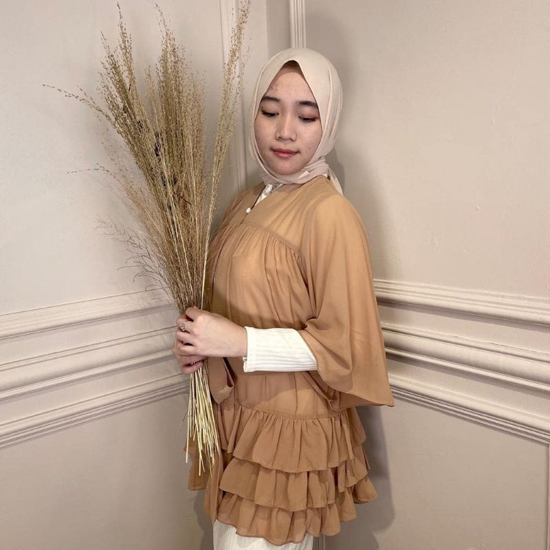 IVANA DRESS KNIT MIX SIFON CERUTY DRESS PREMIUM✨ READY STOCK