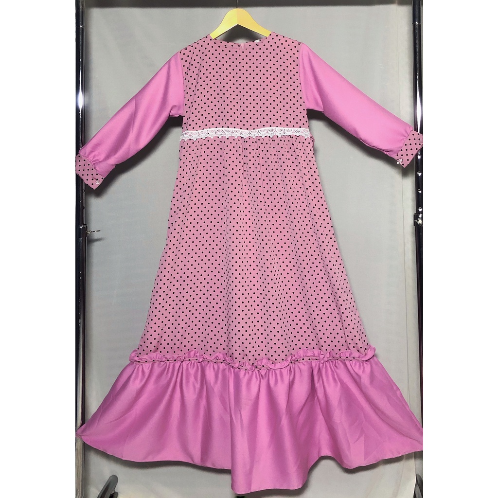 NAYAKA kids gamis anak muslimah perempuan tanggung long dress GAMIS SUSUN kid wanita anak usia 4 5 6 7 8 9 10 11 12 13 14 TAHUN tahun warna putih tulang bw hitam MINT dusty pink salem grey fashin muslim anak pesantren ngaji manasih maulid nabi