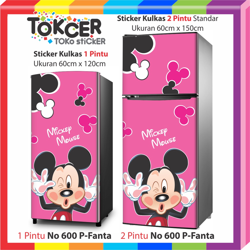 Stiker Kulkas 1 Pintu atau 2 Pintu STANDAR MIKI MOUSE