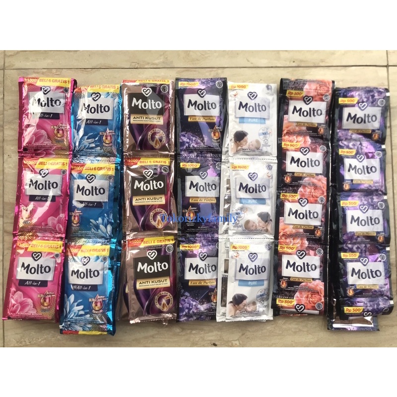 TOKO RIZKY - Molto Pelembut Dan Pewangi Pakaian Eau De Parfum 20ml x1pcs | Molto anti kusut | Molto 