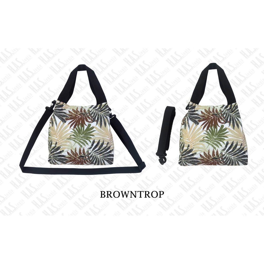 SLINGBAG / SLING BAG KANVAS MOTIF KEKINIAN SLINGBAG TAS SELEMPANG MOTIF BROWNTROP