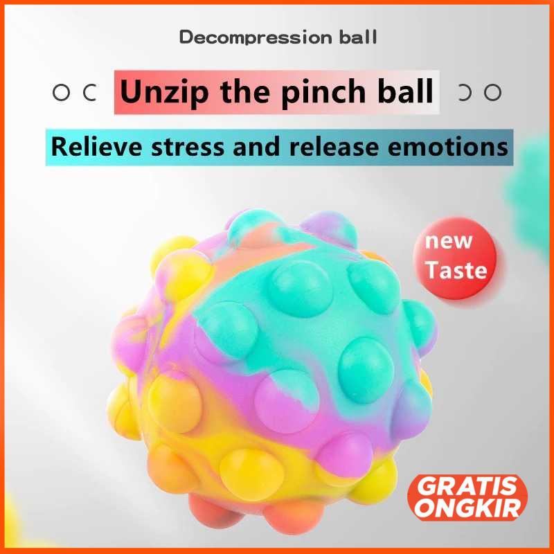 Maiann Squishy Anti Stress Pop It Decompression Ball Silicone