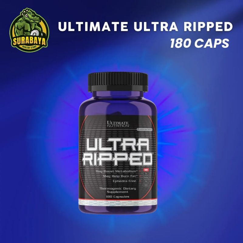 ULTRA RIPPED FAF 180 KAPSUL BPOM PEMBAKAR LEMAK ULTIMATE NUTRITION FAT BURNER SUPLEMEN FITNESS DIET