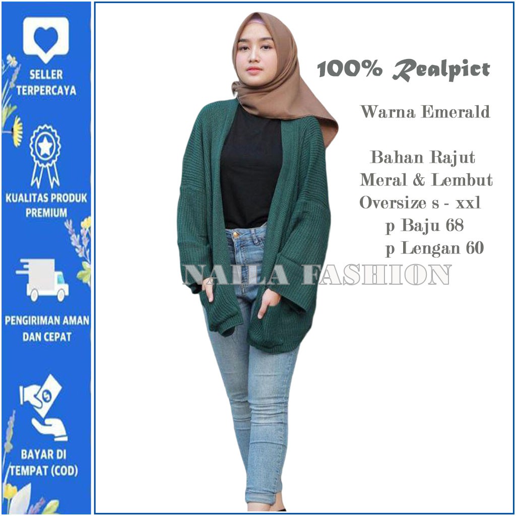 Fashion Baju  Rajut  Long Cardigan kardigan cardy polos 