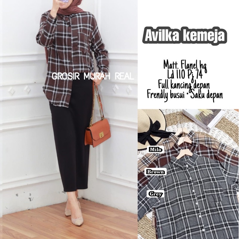 BISA COD / AVIKA TUNIK / TUNIK FLANEL / TUNIK FLANEL IMPORT