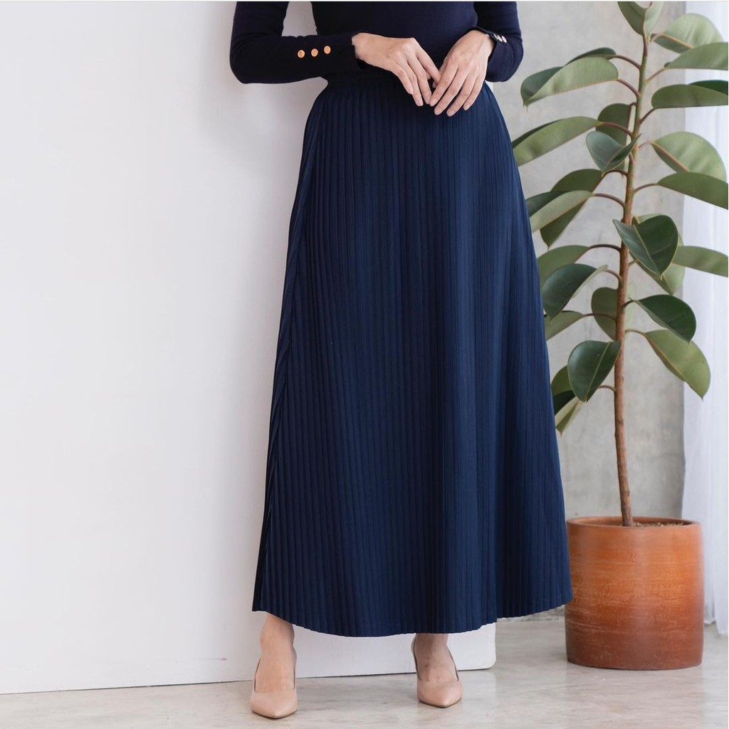 ROK PLISKET WANITA PANJANG JUMBO MURAH PREMIUM Shopee